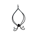 Gazing Ball Stand  - Black Matte Finish