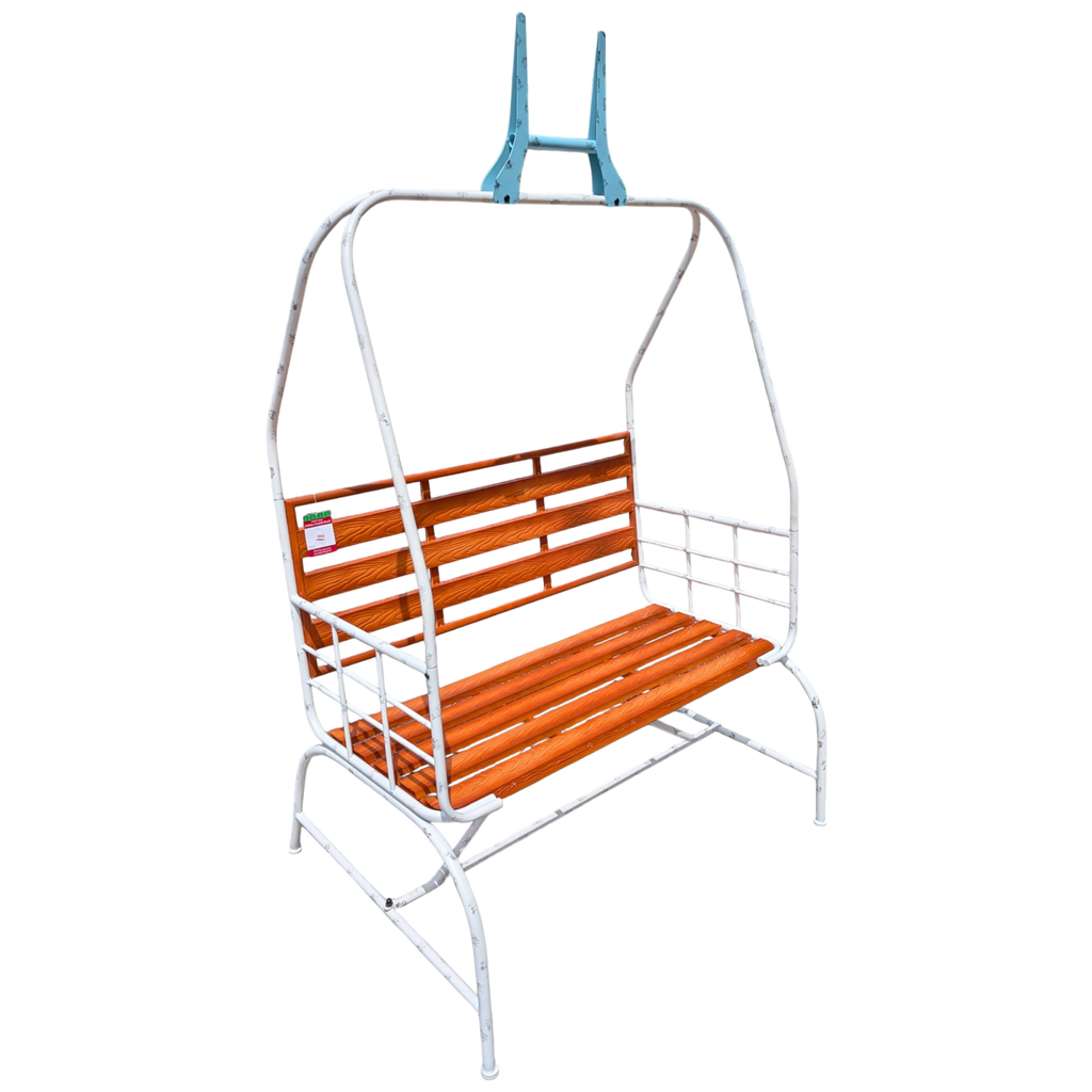 Metal Outdoor Gondola Bench - 6 Feet Tall