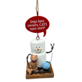 Smores Cat Talk Ornament - Dogs Have Owners Cats Have Staff