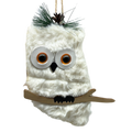White Holiday Owl Ornament