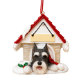 Ceramic Doghouse Ornament - Schnauzer