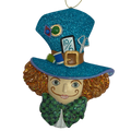 Mad Hatter - Alice in Wonderland Flat Back Character Head Ornament
