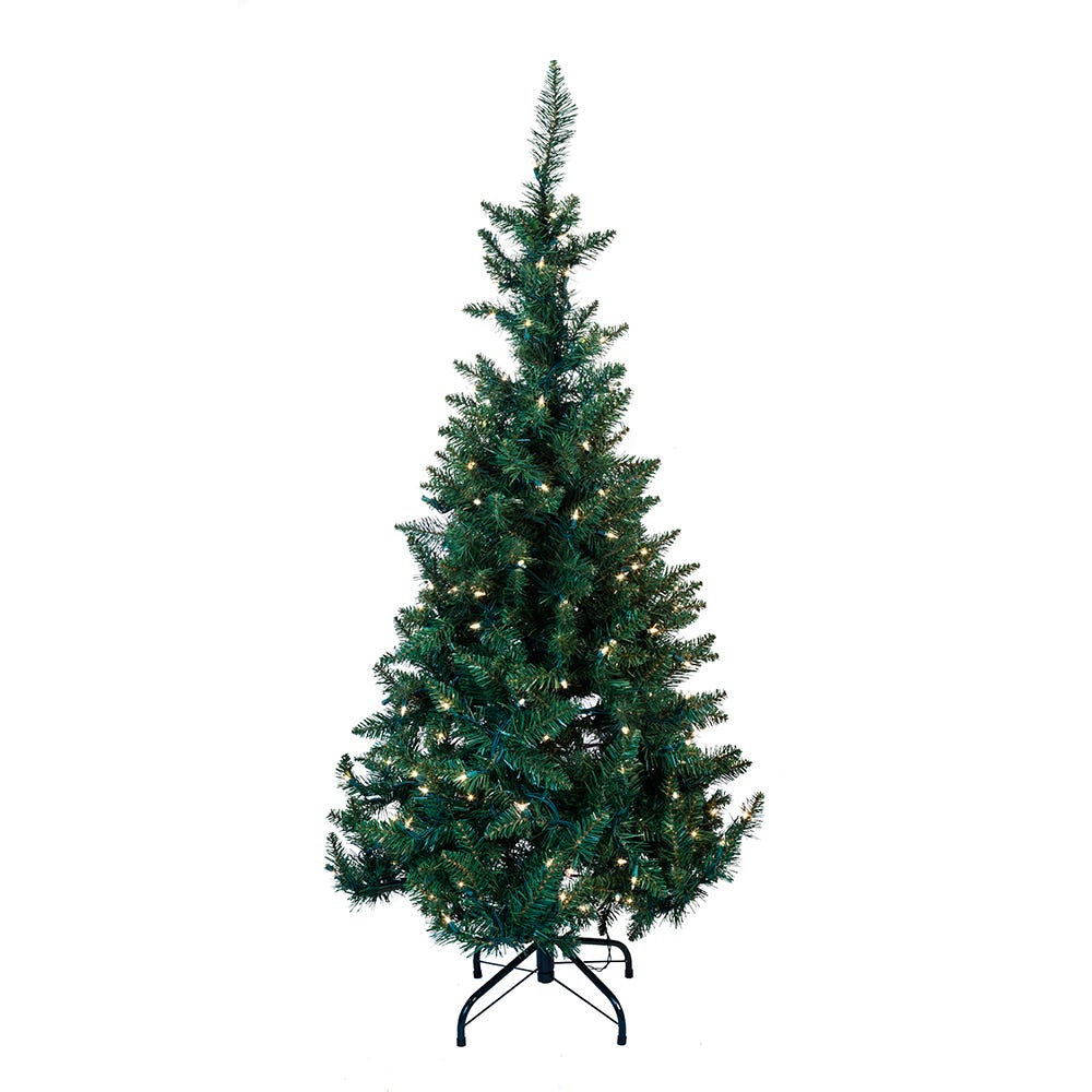 Point Pine Pre-Lit Christmas Tree - 4.5 Feet