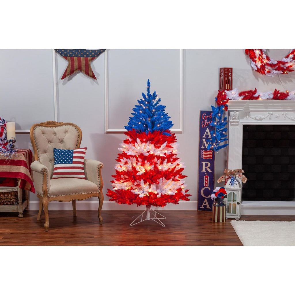 Patriotic American Tree - 5 Feet tall