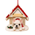 Ceramic Doghouse Ornament - French Bulldog