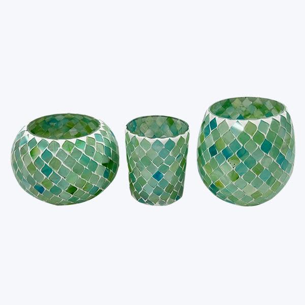 Luminescent Turquoise Gem: Statement Mosaic Lantern