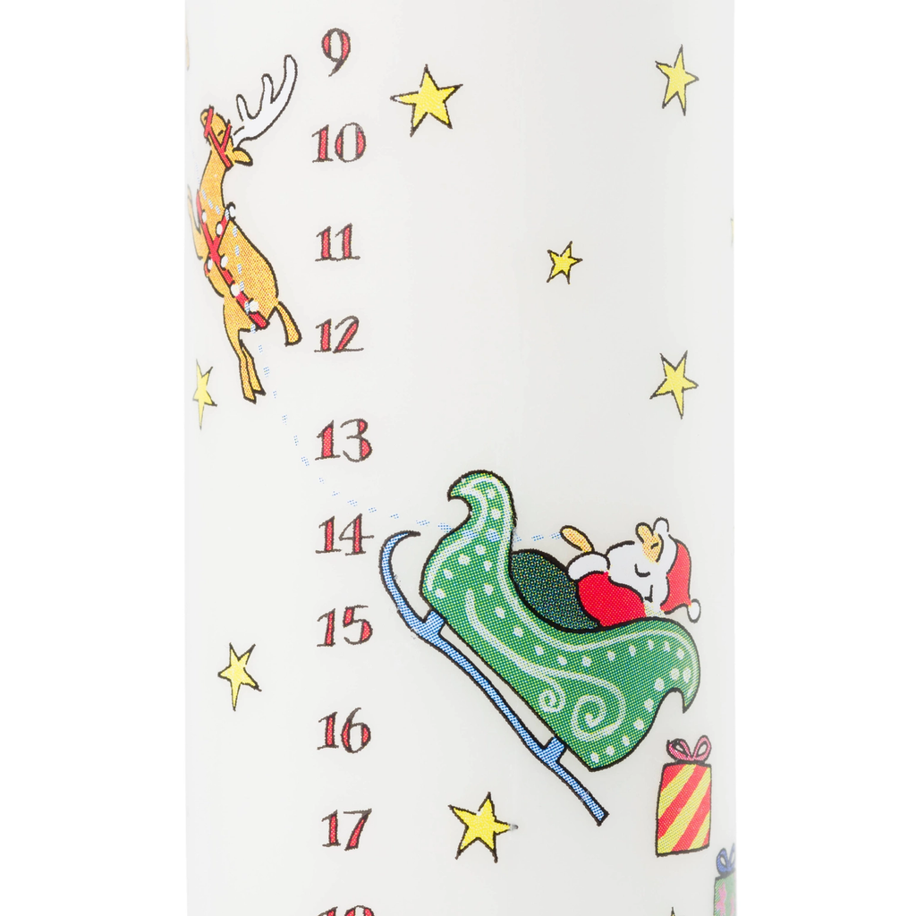 Santa's Sleigh Advent Large Pillar Candle