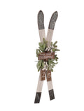 Ski Holiday Countdown Calendar with Festive Florals - Cream