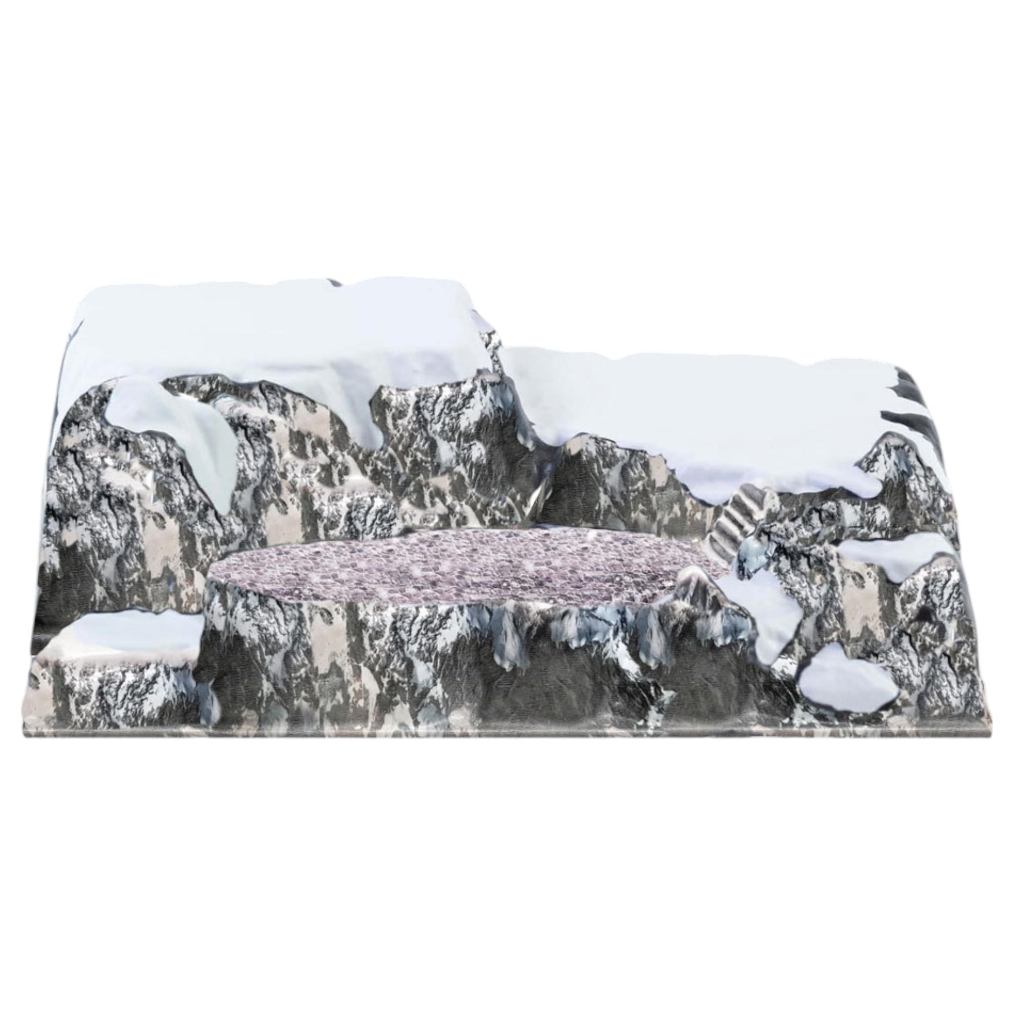 Trentino Base Mountain Landscape for Christmas Villages