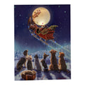 Lighted Easel Artwork - Santa's Arrival
