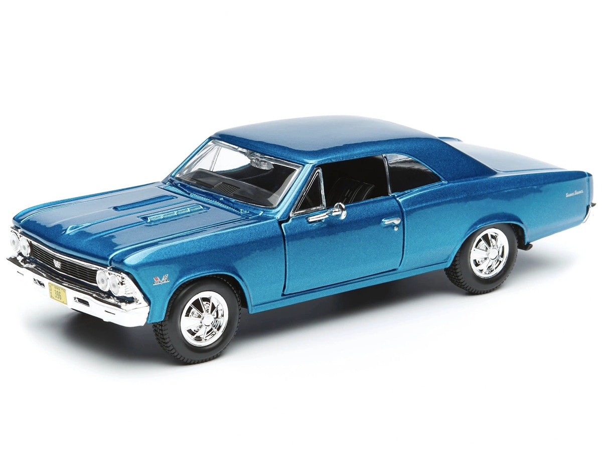 1966 Chevrolet Chevelle SS 396 Blue Metallic 1/24 Diecast Model Car by Maisto