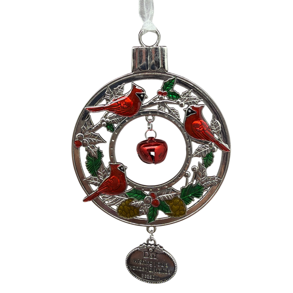 Jingle Bell Ornament -Dad, Wishing You A Wonderful Holiday Season