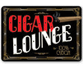 Cigar Lounge Aluminum Metal Wall Sign