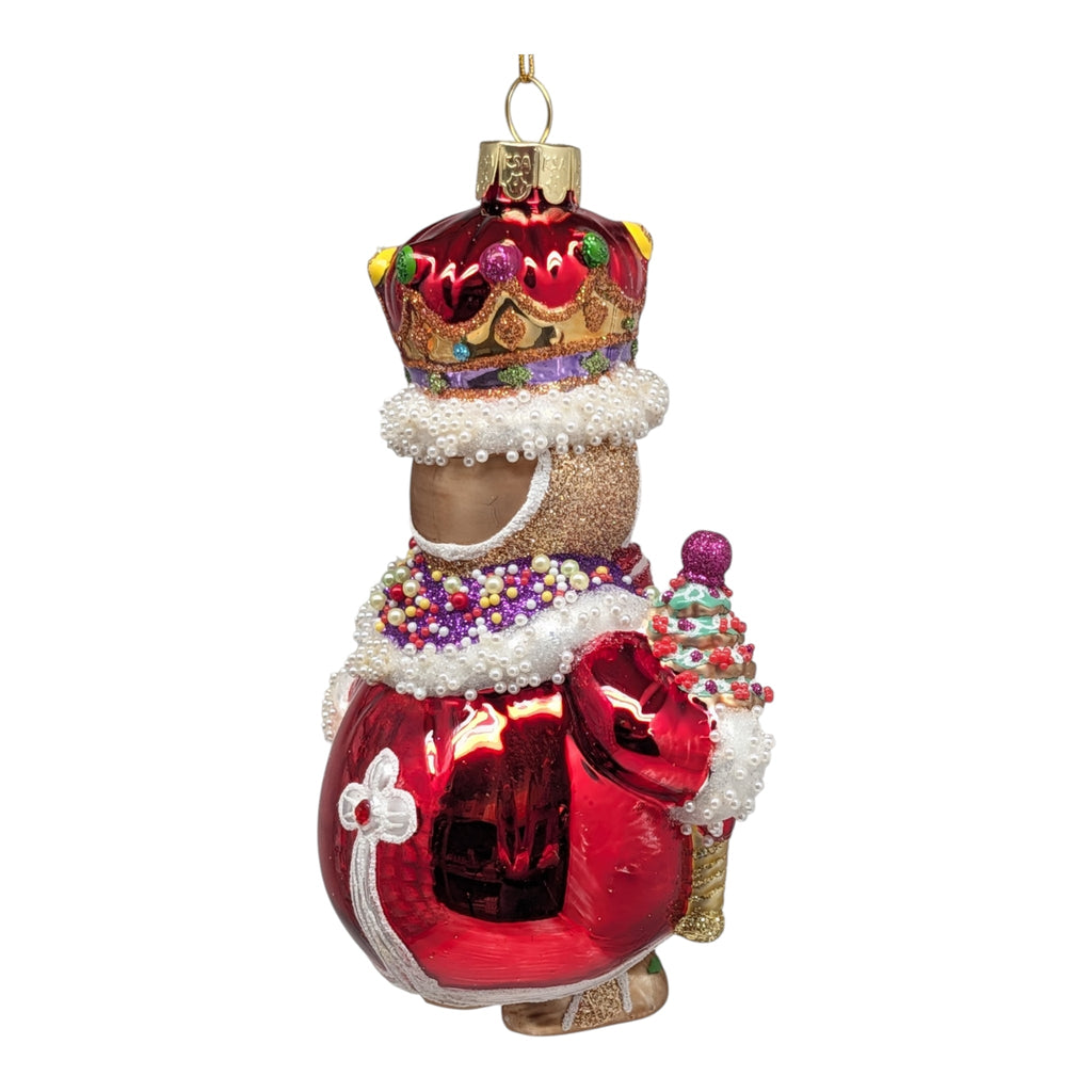 Bellissimo Glass King Gingerbread Ornament
