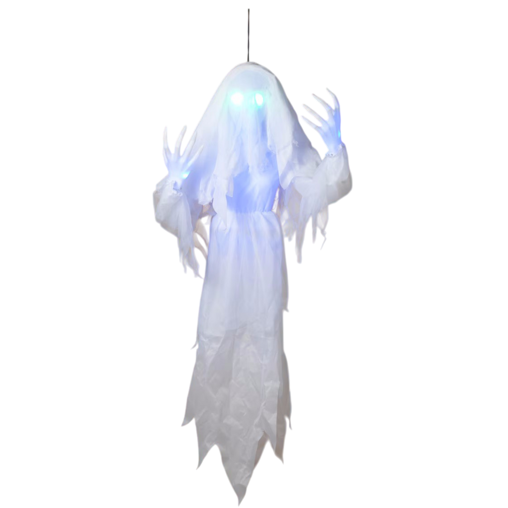 Hanging Ghost with Spooky Lighting and Sound Effects