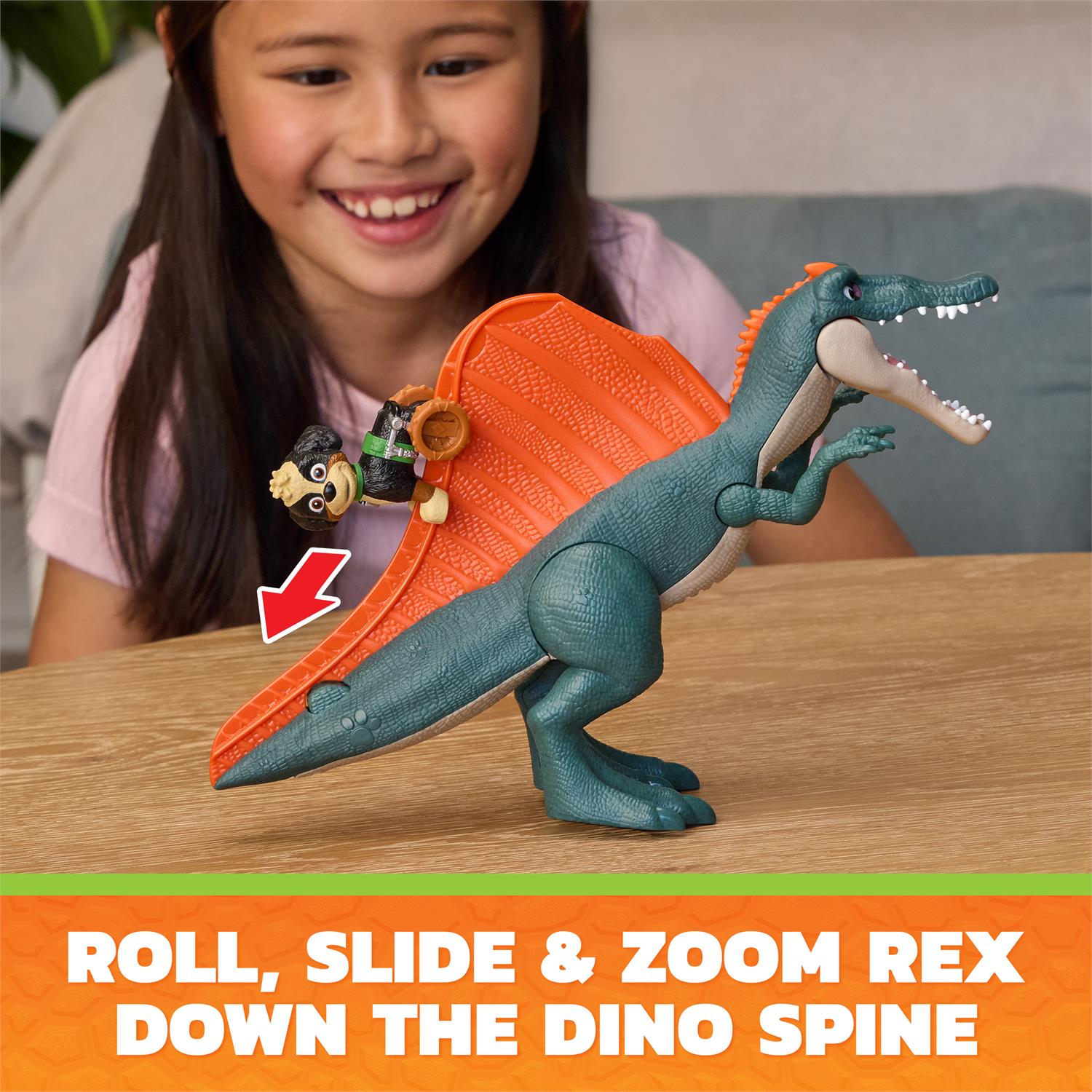 PAW Patrol The Dino Movie Rise and Roll Dino Set