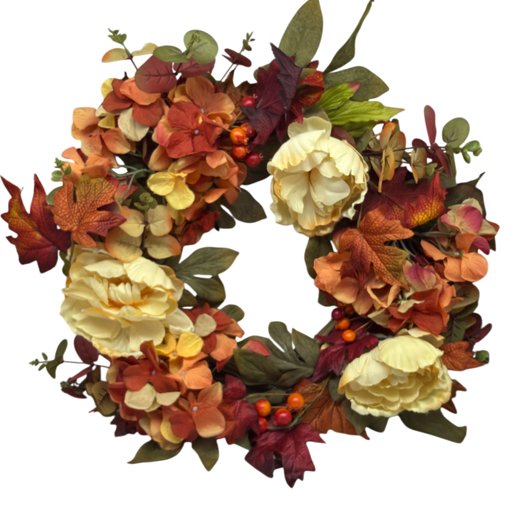 Floral Harvest Autumn Wreath - 18 Inch