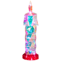 Lighted Holographic Holiday Candle - 2 Feet Tall