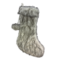 Black and  White Faux Fur Stocking
