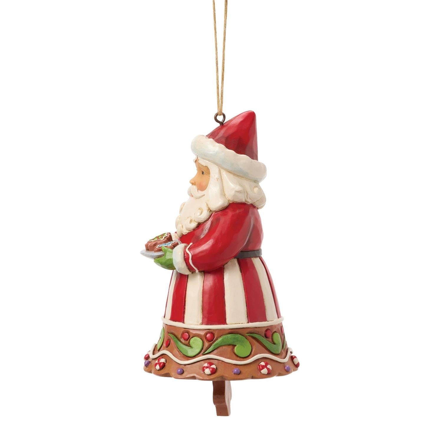 Gingerbread Santa Bell Ornament