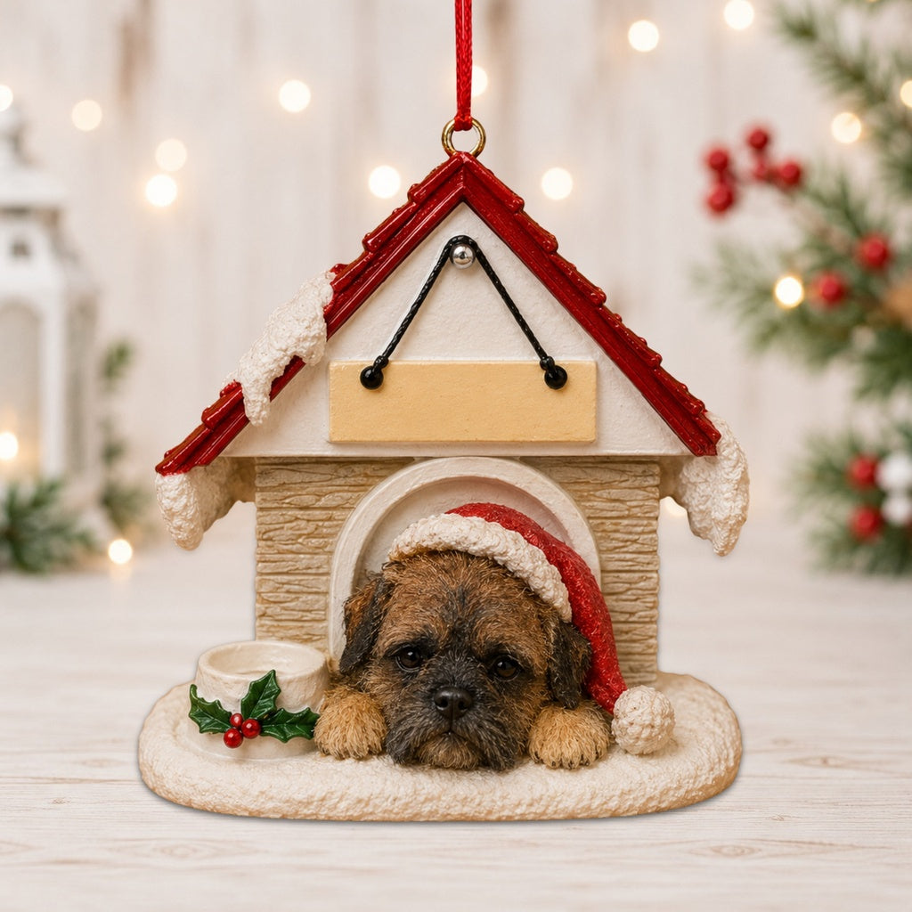 Ceramic Doghouse Ornament - Boxer