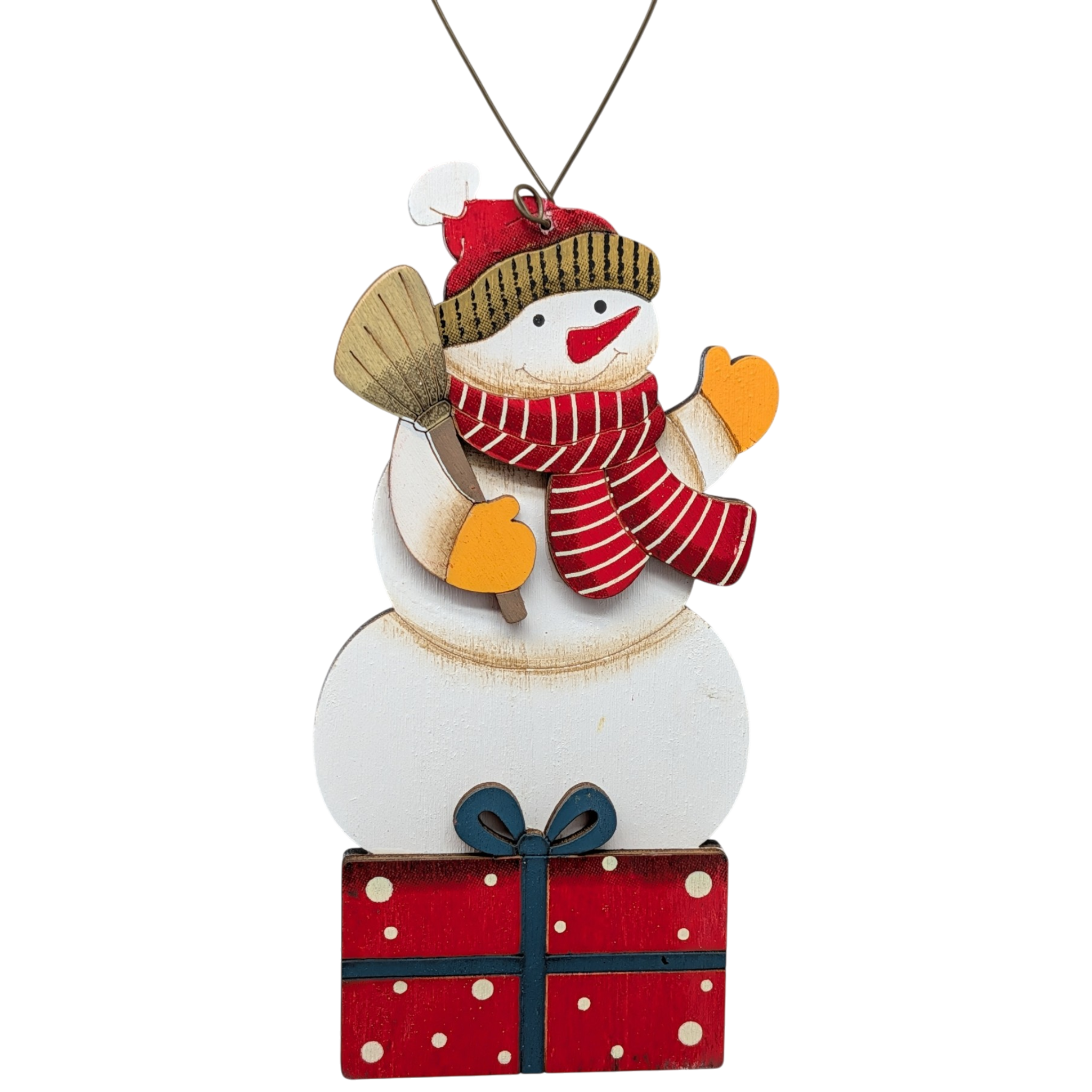 Woody's Gift-Box Celebration: Hand-Painted Plywood Ornament