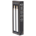 White LED Resin - 2 Piece Taper Candle Set