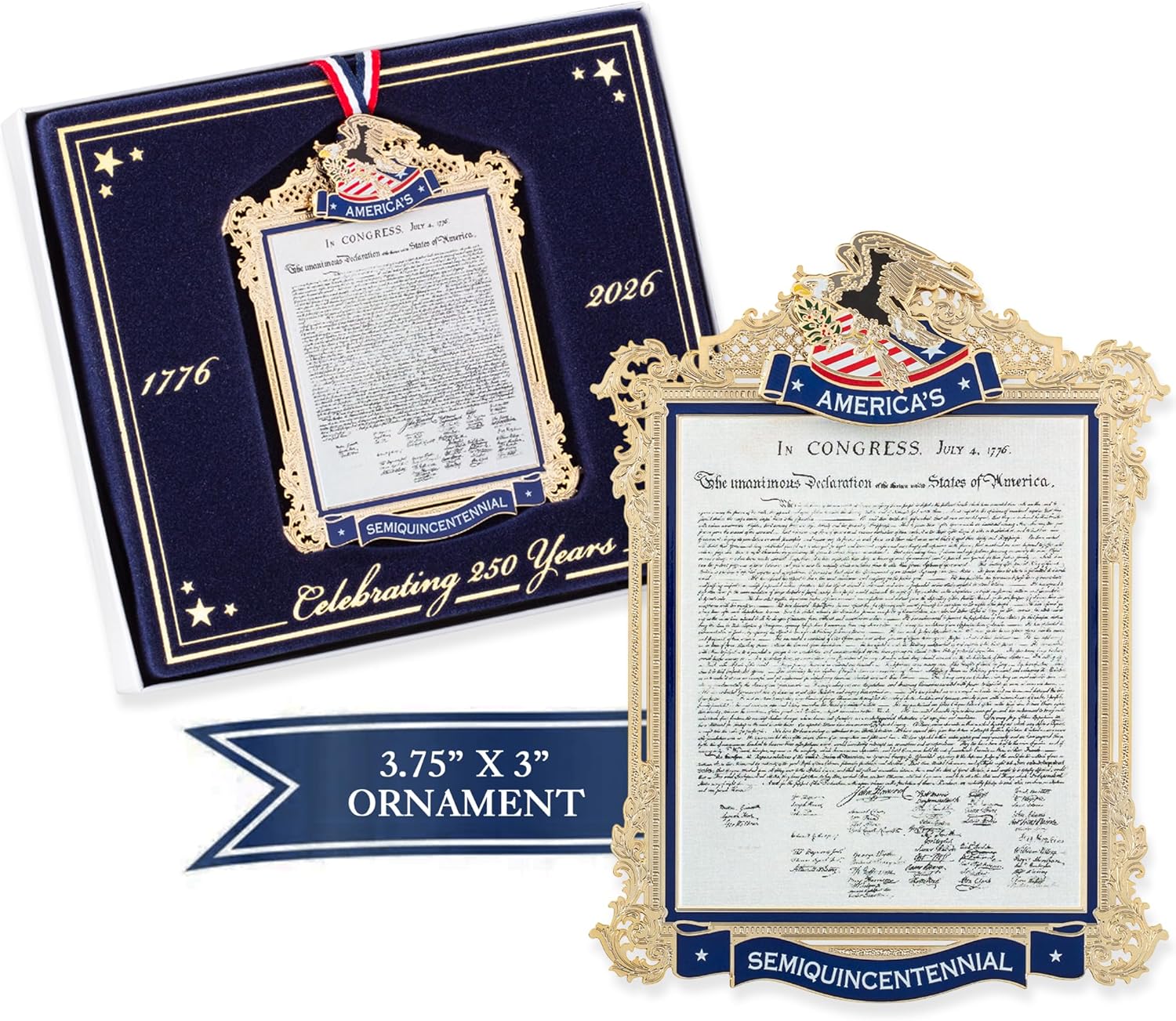 Official Commemorative Ornament of America’s 250th Anniversary - 2026 White House Christmas Collection