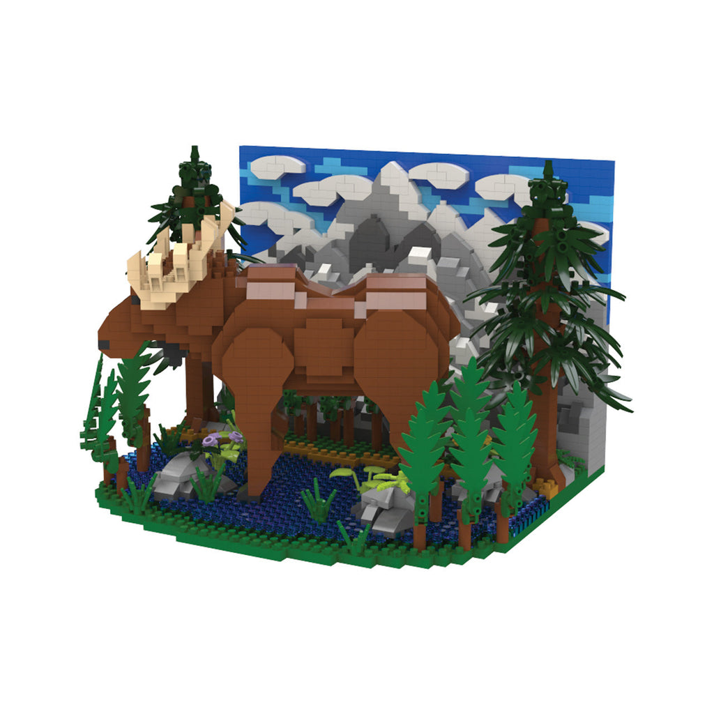 Mini Building Blocks - Moose Scene