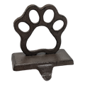 Cast Iron Paw Print Stocking Holder - Charcoal