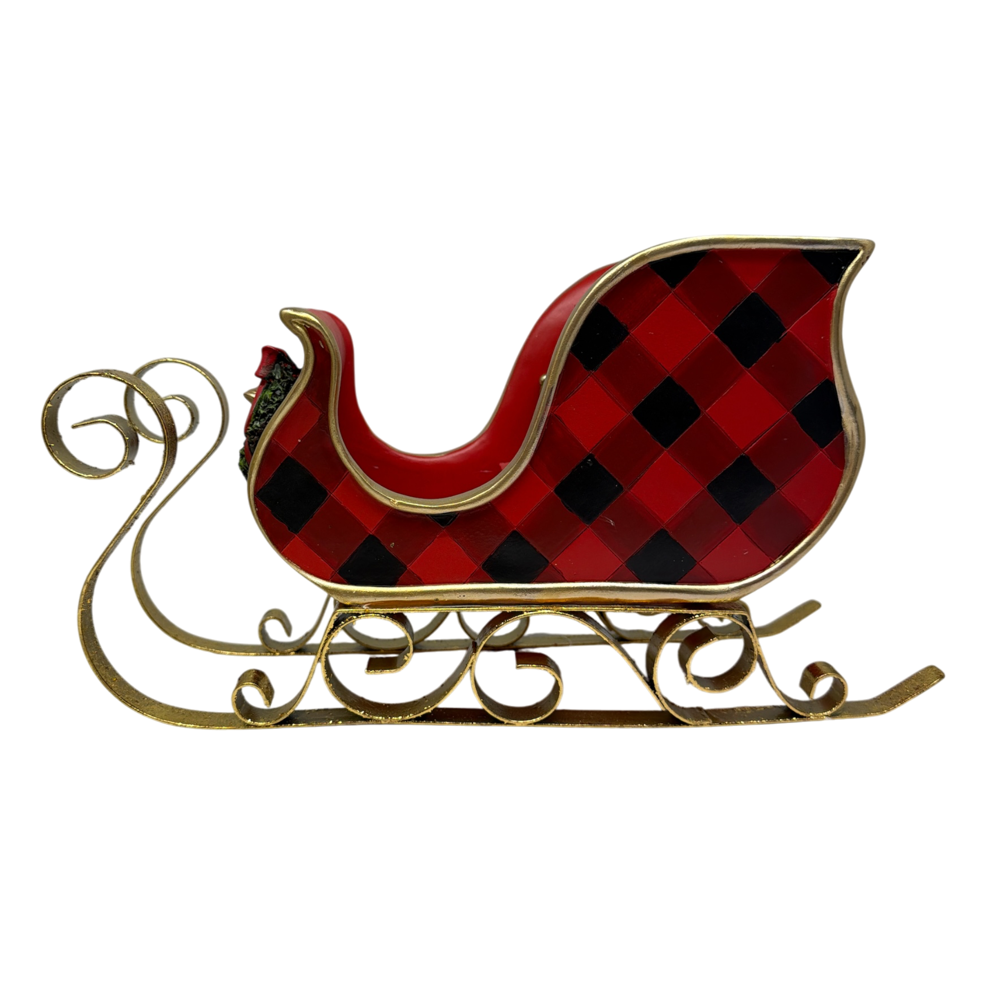 Resin & Metal Holiday Sleigh - Large