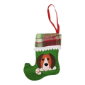 Doggie Mini Stocking Ornament - Beagle