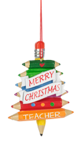 Teacher Ornament - Merry Christmas