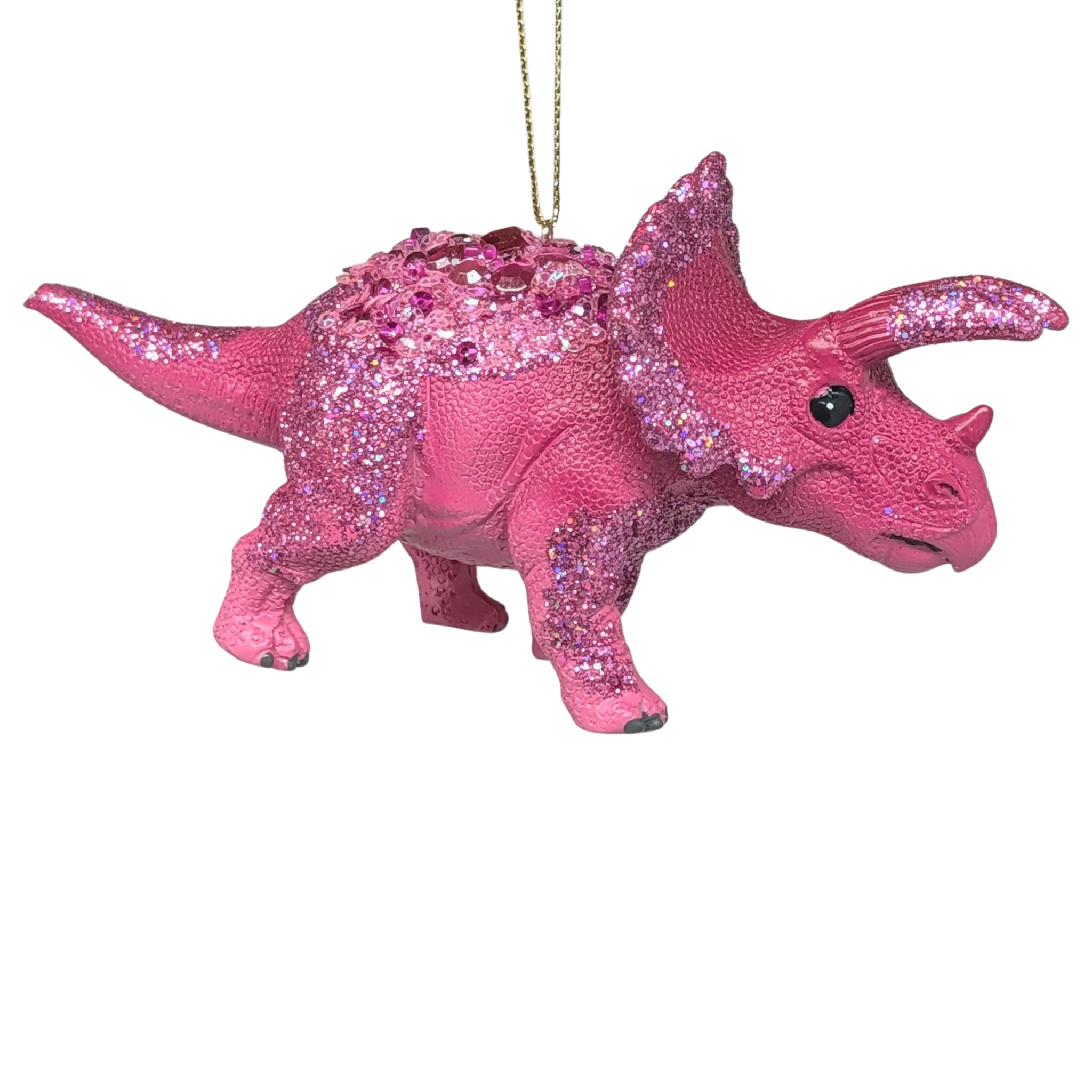 Pink Triceratops Dinosaur Ornament