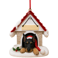 Ceramic Doghouse Ornament - Doberman