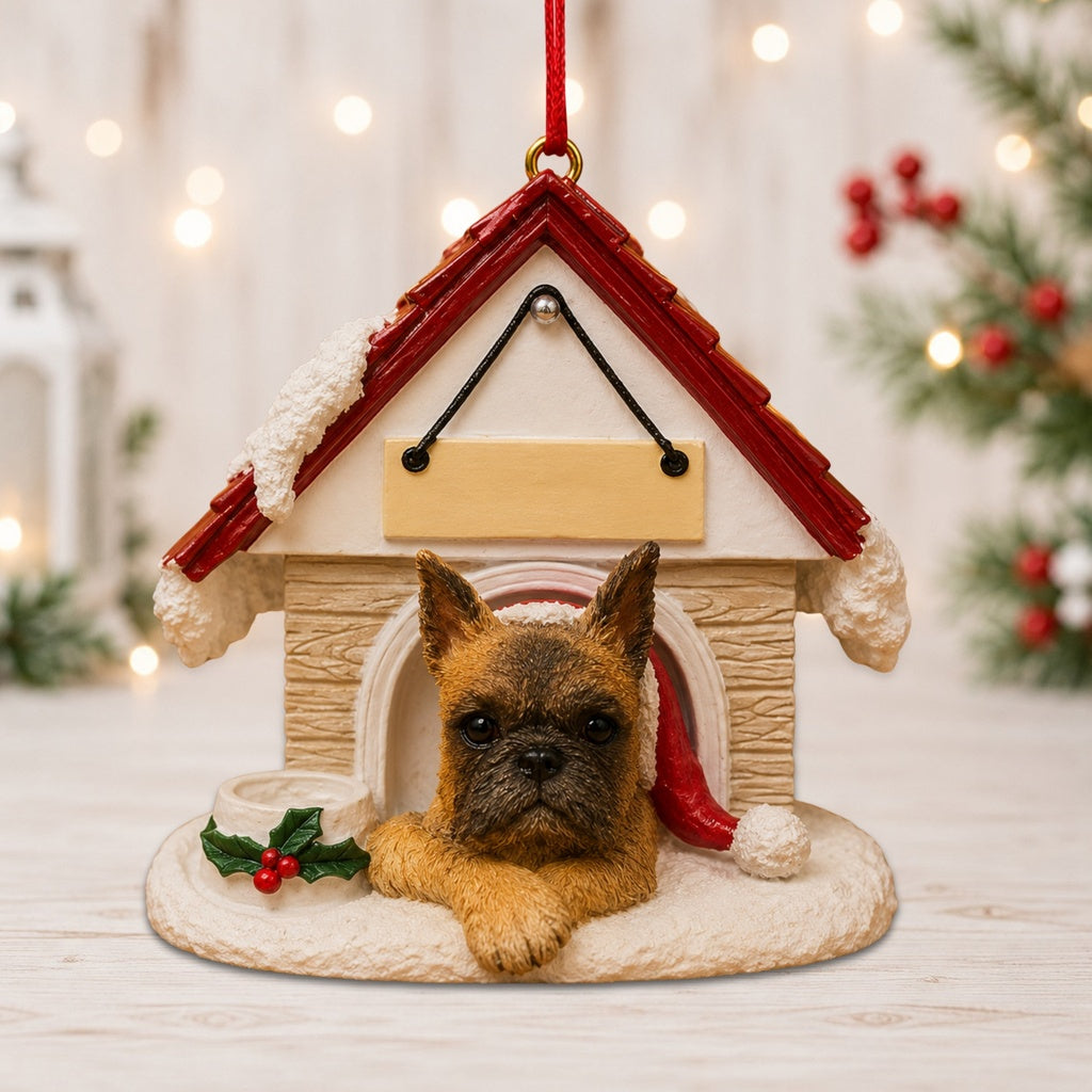 Ceramic Doghouse Ornament - Boxer