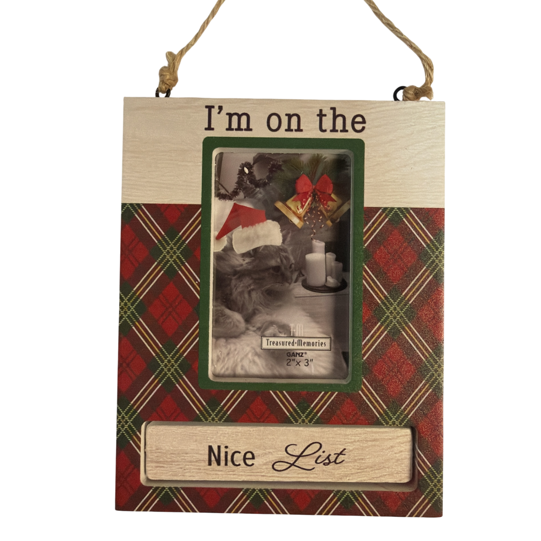 Pet Photo Frame Ornament - I'm on the Nice List