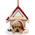 Ceramic Doghouse Ornament - Yorkipoo