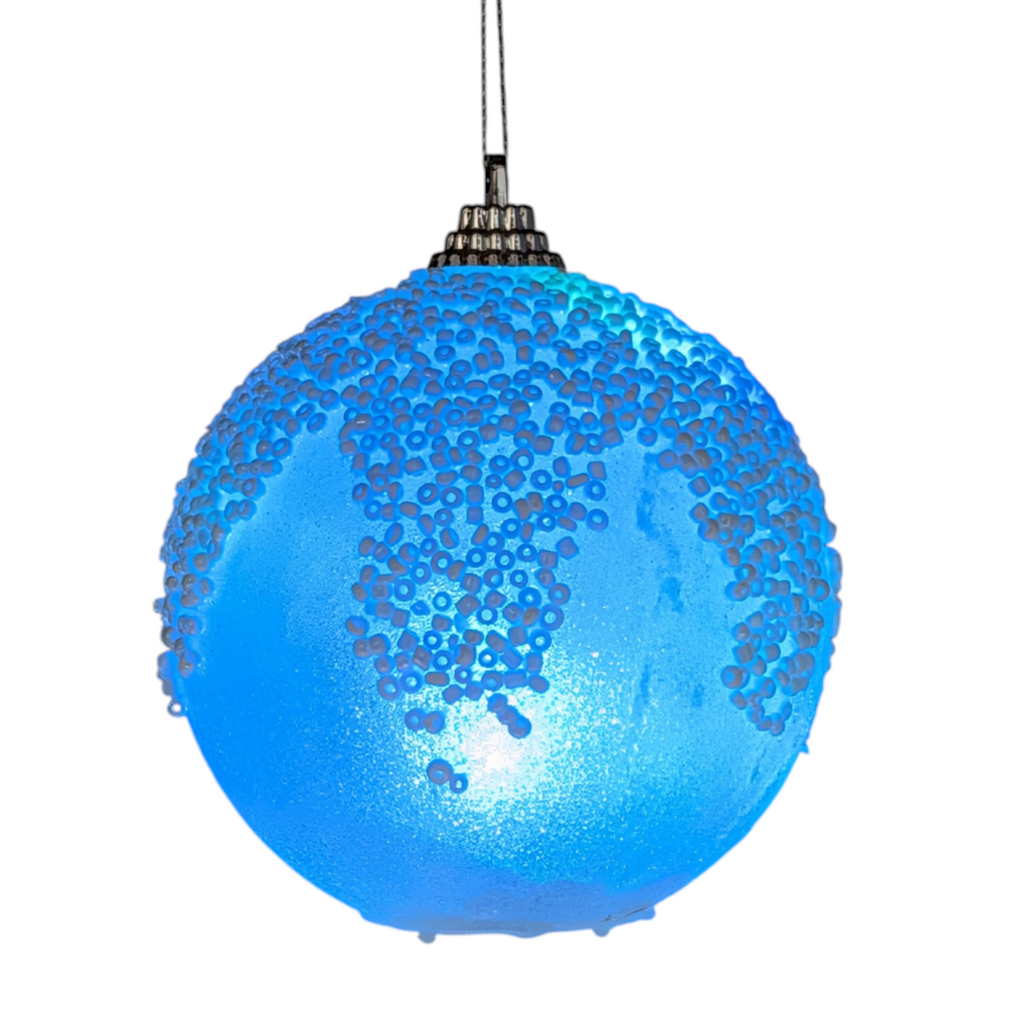 Lighted Ball Ornament - 3 Inch - Luminous Snowflake