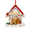 Ceramic Doghouse Ornament - Golden Retriever