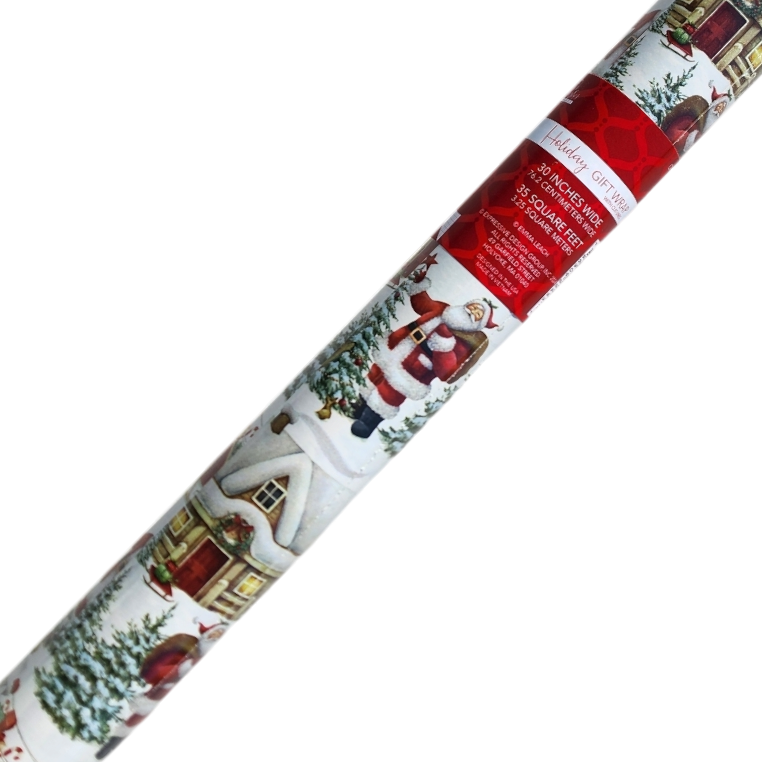 Holiday Roll Wrap - 30" x 168" - Santa's Winter Wonderland