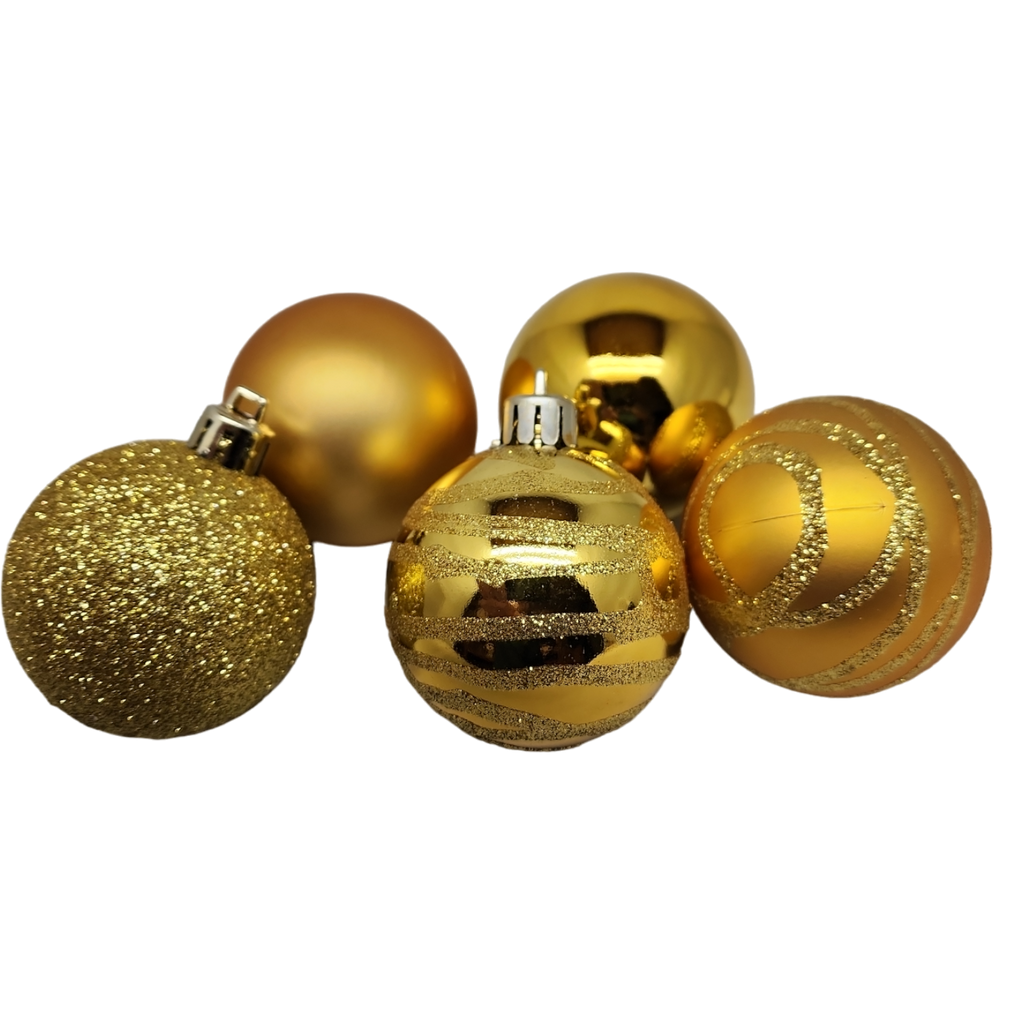 Shatterproof Decorated Ball Ornament Set -