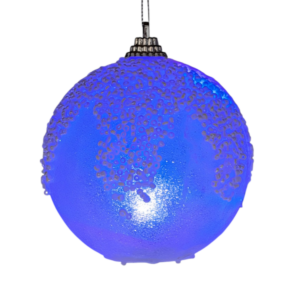 Lighted Ball Ornament - 3 Inch - Luminous Snowflake