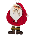 Kris Kringle's Classic Charm: Hand-Painted Plywood Ornament