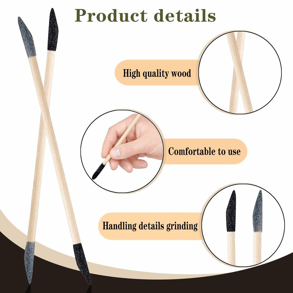 Nokiils 100Pcs Sanding Stick 280 Grit Fine Detailing 5.4x0.2 Inch Aluminum Oxide