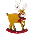 Rudolph's Rocking Steed: Hand-Painted Plywood Ornament