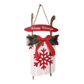 Wood Holiday Snowflake Sleigh - 24 Inch - White