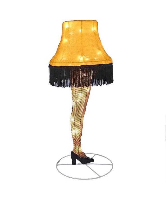 A Christmas Story 3D Tinsel Lighted Leg Lamp Lawn Decor