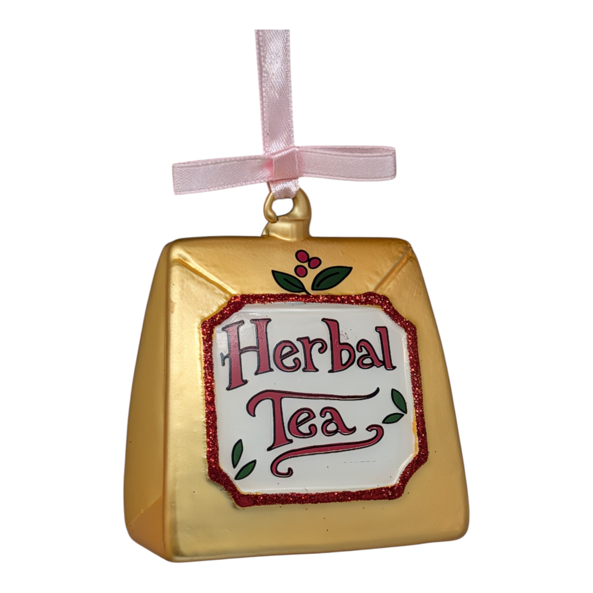 Botanical Bliss: Herbal Tea Glass Ornament
