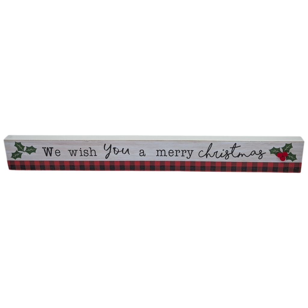 We Wish You a Merry Christmas - Tabletop Shelf Sitter